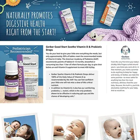 Gerber Amazon A+ Page digital design by ICON Creative Agency